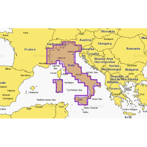 Carte Navionics Platinium+ Italie, Lacs & Rivières