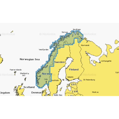 Navionics Platinum+ Map Norway, Lakes & Rivers