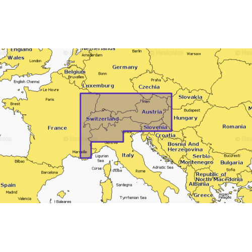 Gráfico Navionics Platinum+ Alpine, Lakes & Rivers