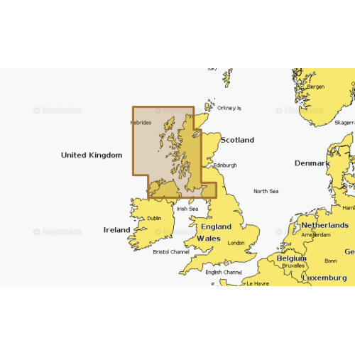 Carte Navionics Platinium+ Ecosse, Côte Ouest