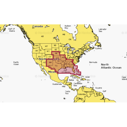 Carte Navionics+ Sud des États-Unis